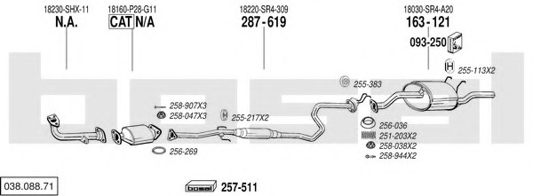BOSAL 038.088.71 Exhaust System
